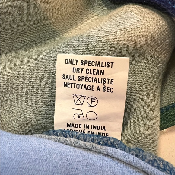 Anthropologie BL-nk Painterly Off-Shoulder Slip Dress Wedding Guest Prom | M - Picture 8 of 9